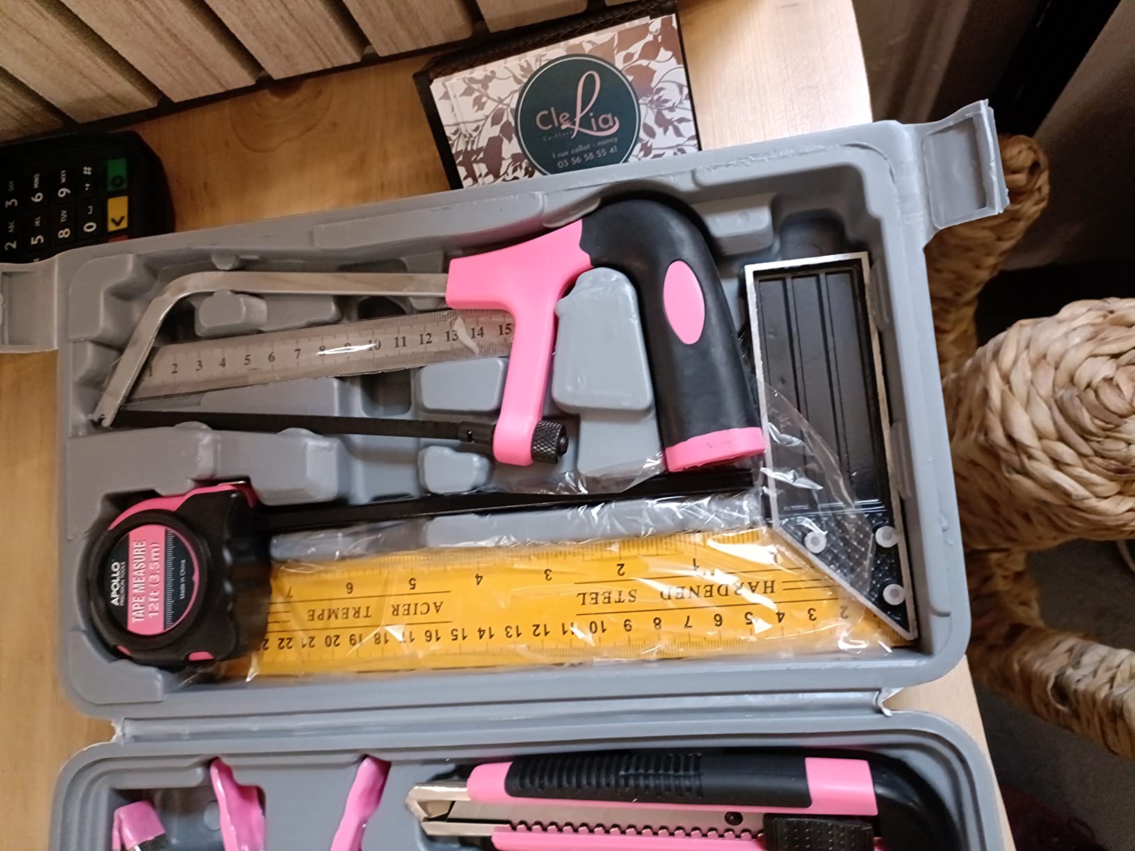 Hi-Spec Tool Kits boîte à outils 170 pièces rose maison