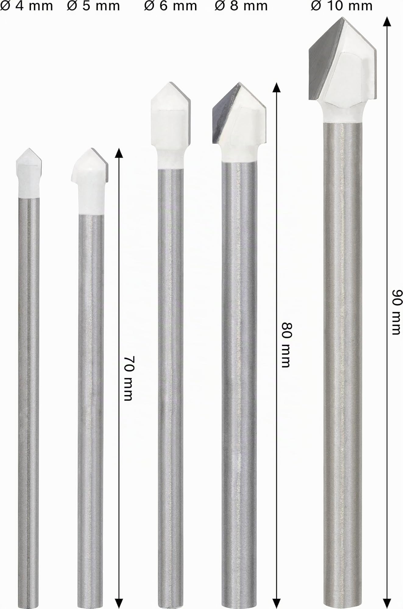 Bosch Forets CYL-9 Jeu forets carrelage 4-10 mm 5 pcs