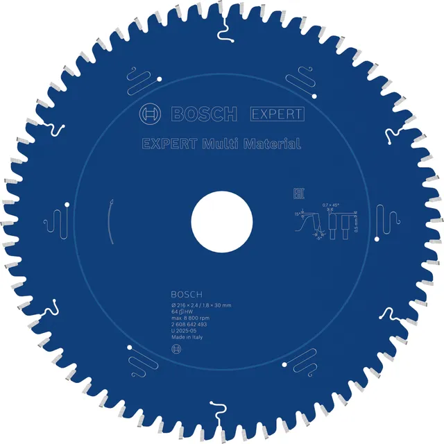 Bosch Expert lame scie circulaire 216 mm 64 dents