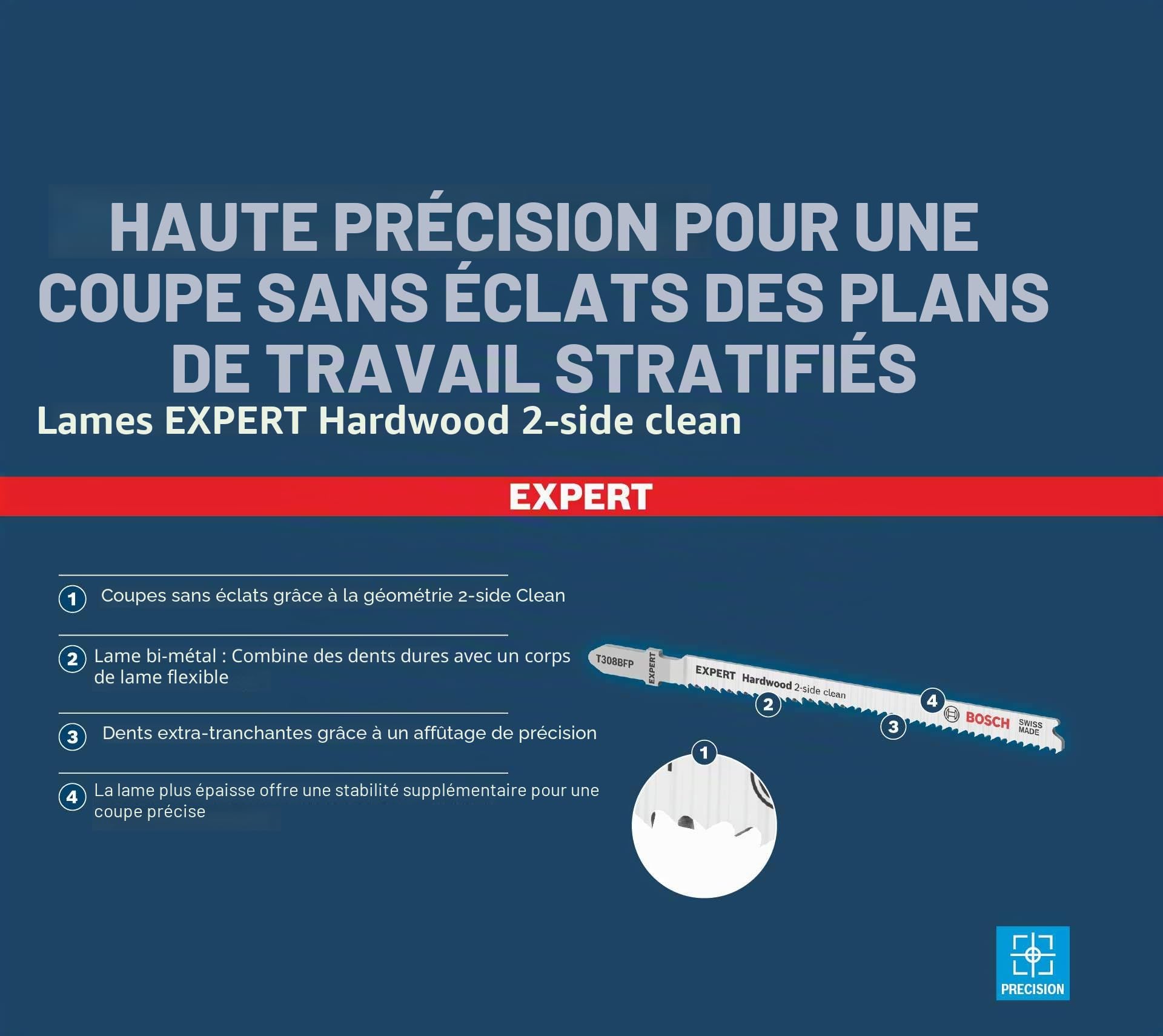 Bosch T308BFP EXPERT lame scie sauteuse bois lot 25