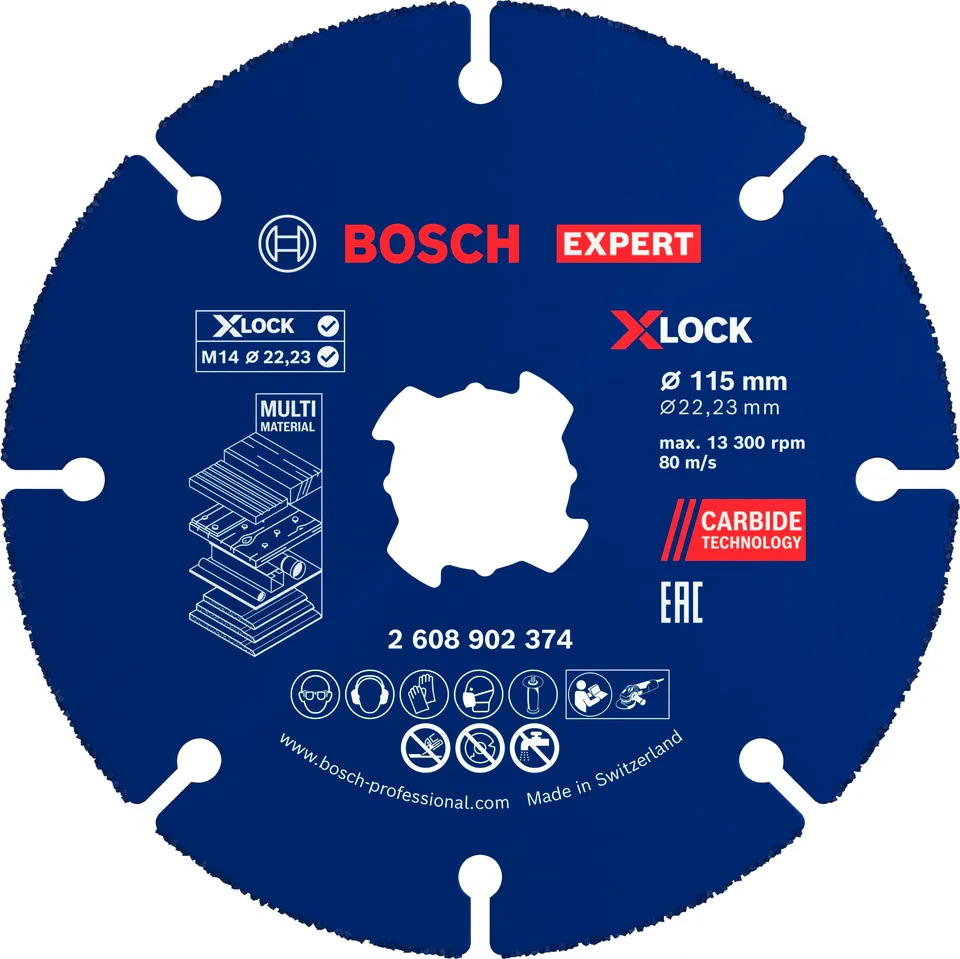 Bosch EXPERT Carbide Multi Wheel disque 115 mm X-Lock