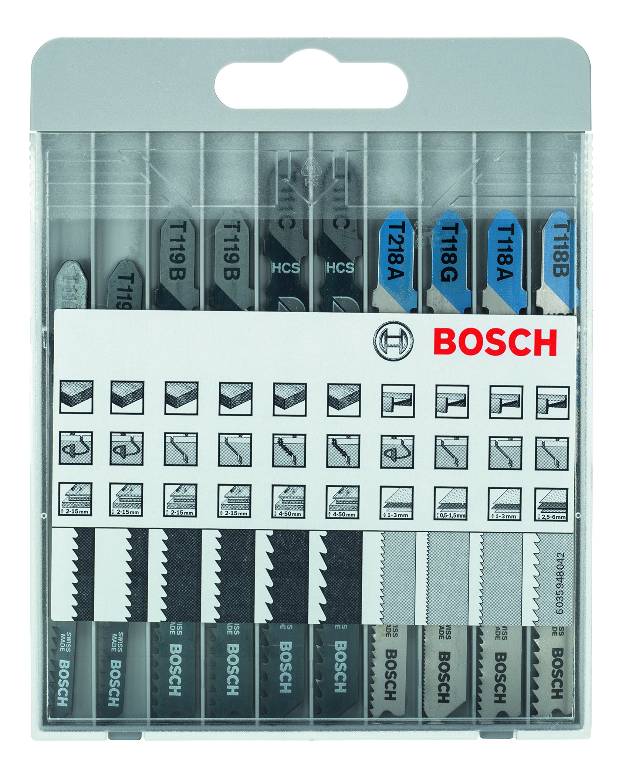 Bosch Basic lames scie sauteuse bois métal lot 10