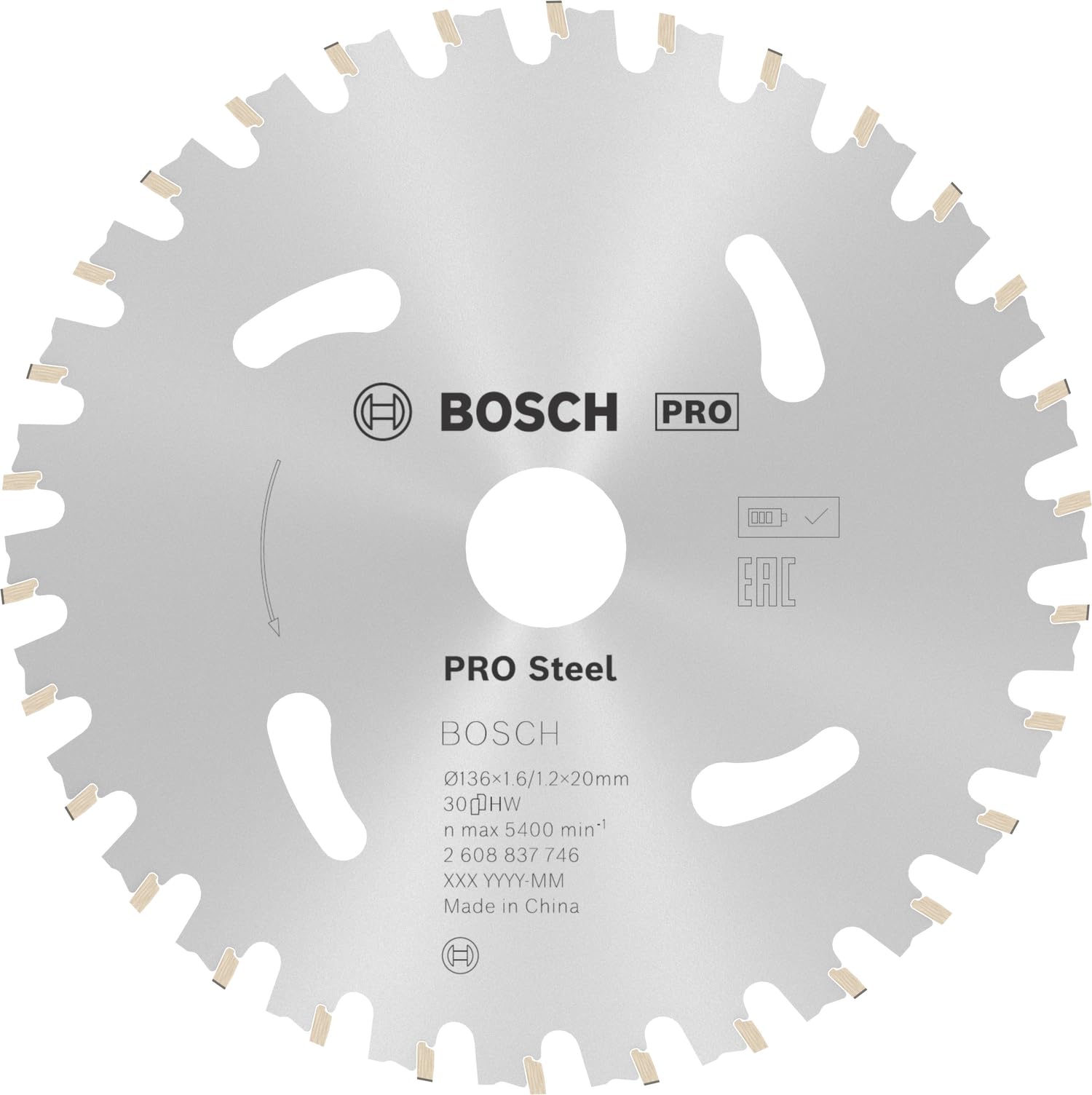 Bosch Pro Steel Lame scie circulaire 160 mm 36 dents