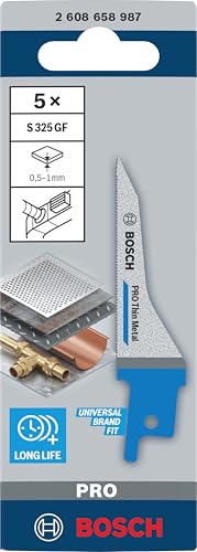 Bosch PRO Thin Metal S325GF lame scie sabre 85 mm lot 5