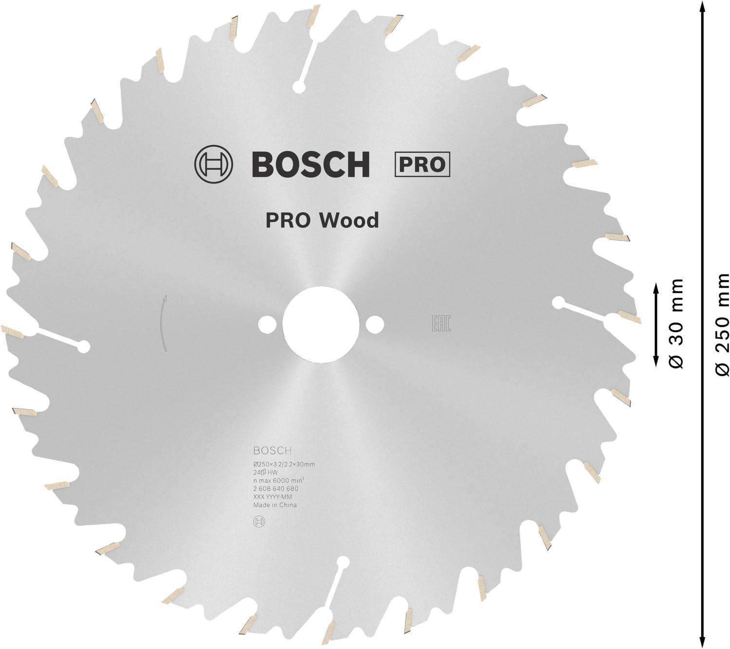 Bosch PRO Wood Lame circulaire 250x30 mm bois