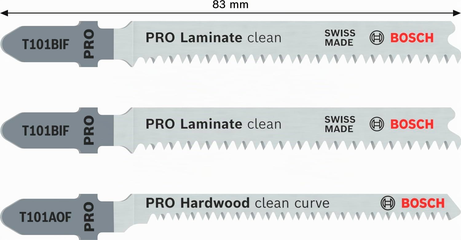 Bosch PRO Laminate Lames scie sauteuse T sans éclat Lot 3