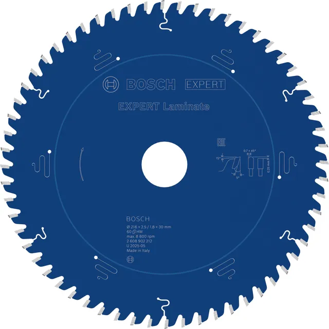 Bosch EXPERT Laminate lame scie circulaire 216x30 T60