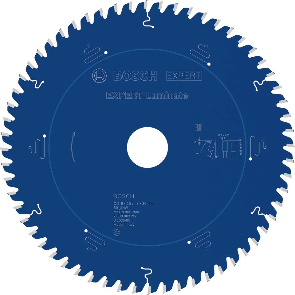 Bosch EXPERT Laminate lame scie circulaire 216x30 T60