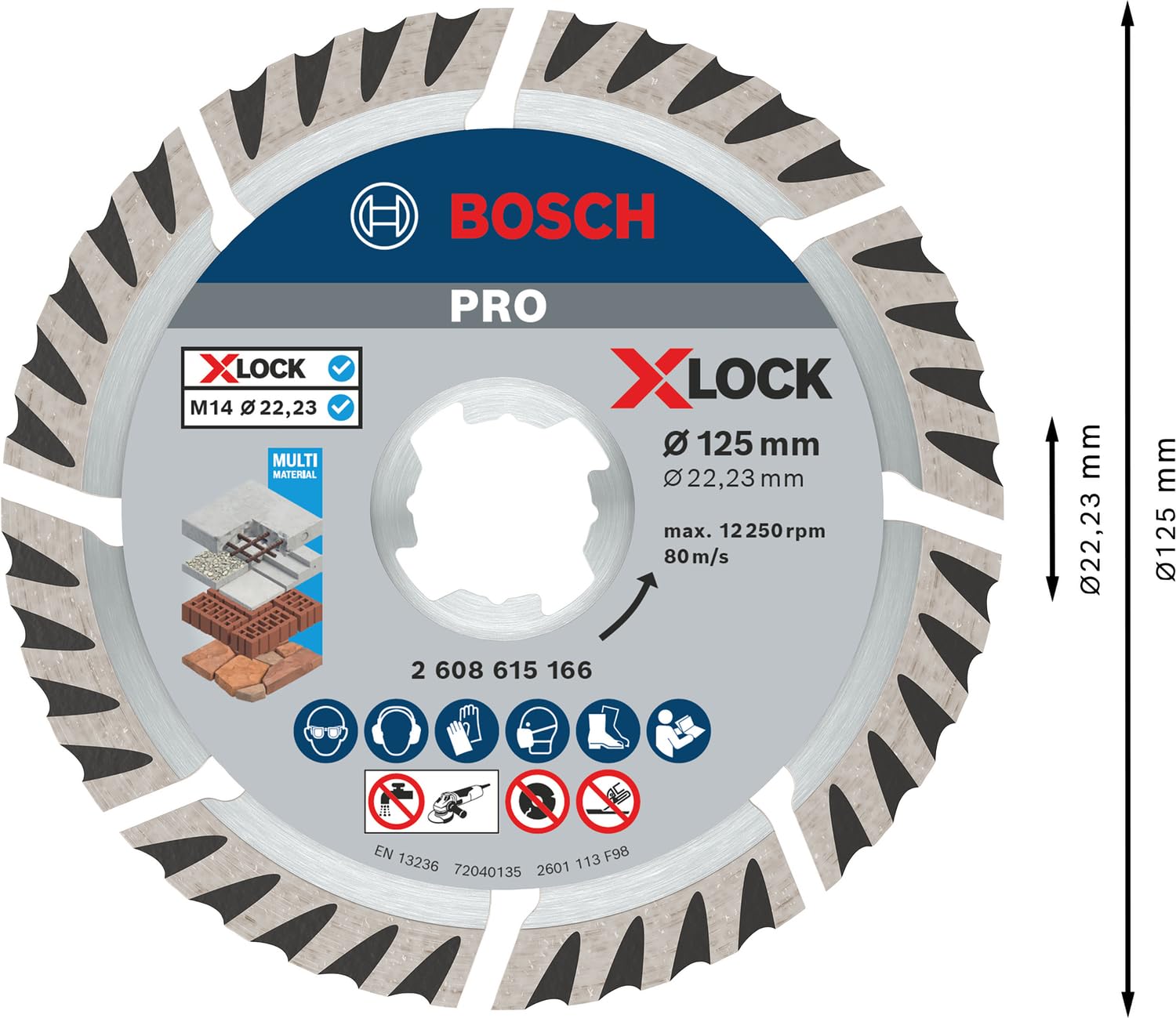 Bosch PRO Multi Material disque diamant 125 mm béton