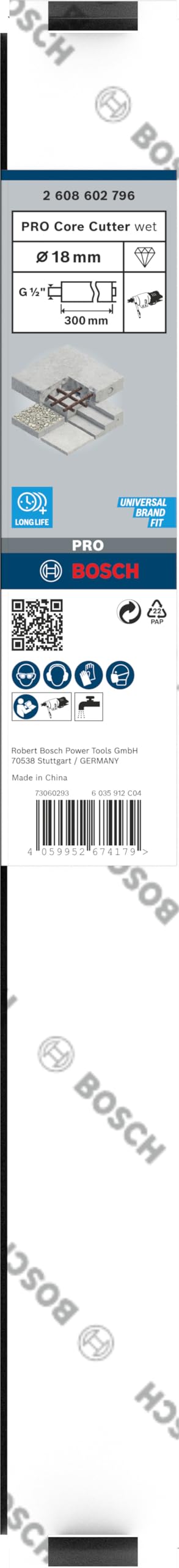 Bosch PRO Core Cutter wet couronne diamant 18x300 mm