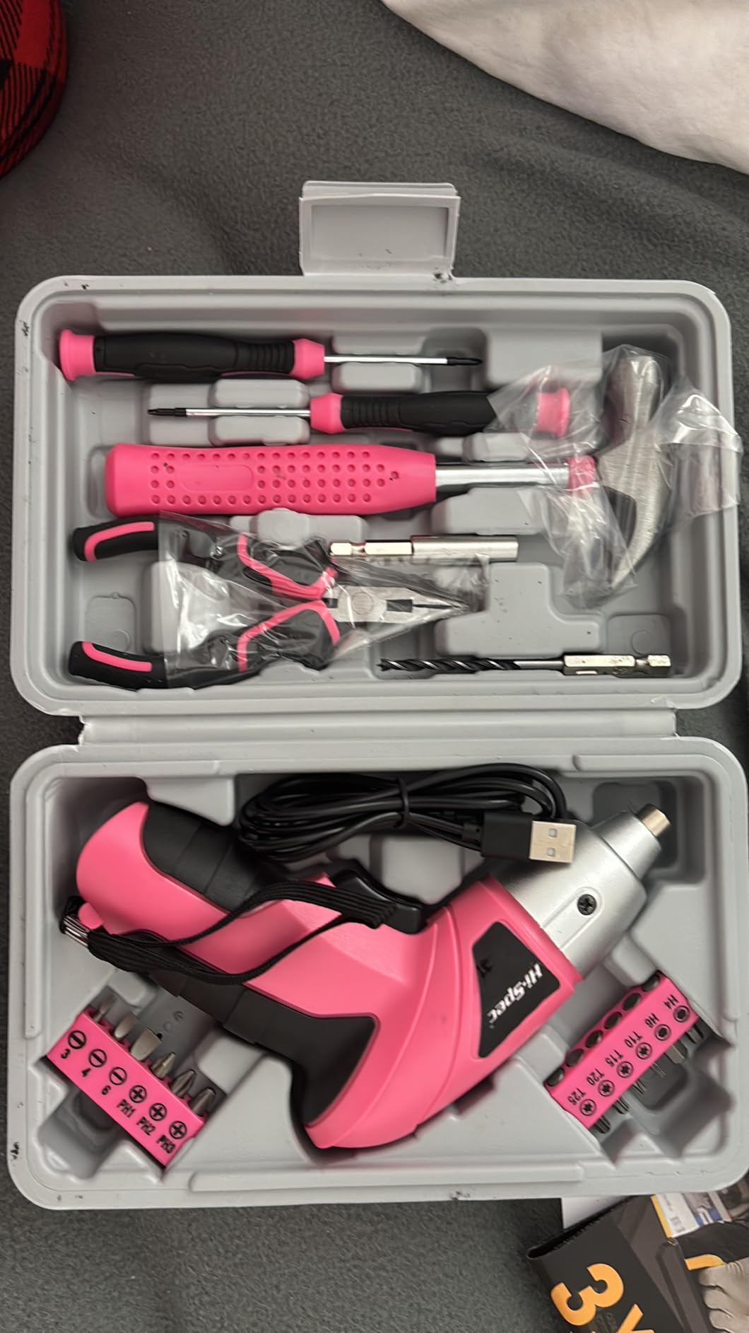 Hi-Spec Drill Drivers Perceuse 18V jaune coffret 30 pièces