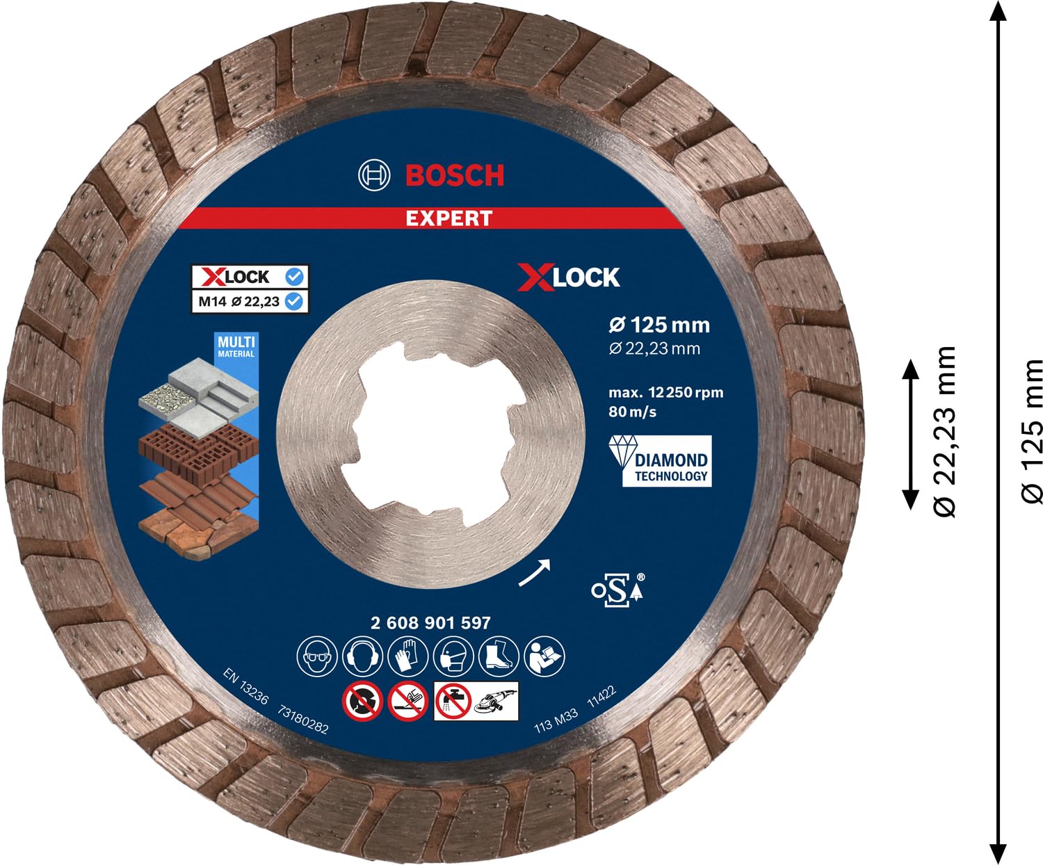 Bosch Expert Multi Material disque diamant 125 mm béton