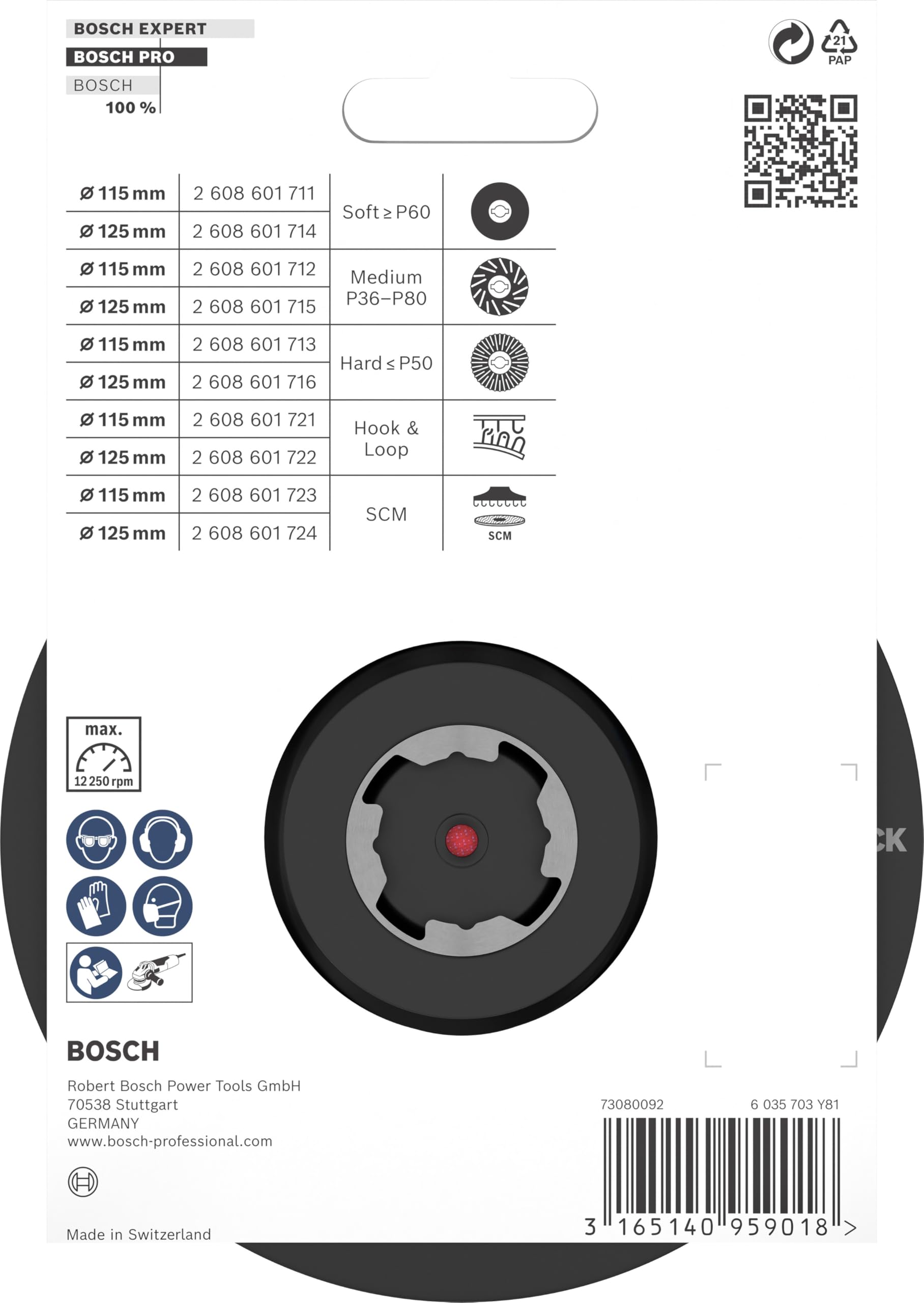 Bosch plateau de ponçage X-LOCK 125 mm auto-agrippant