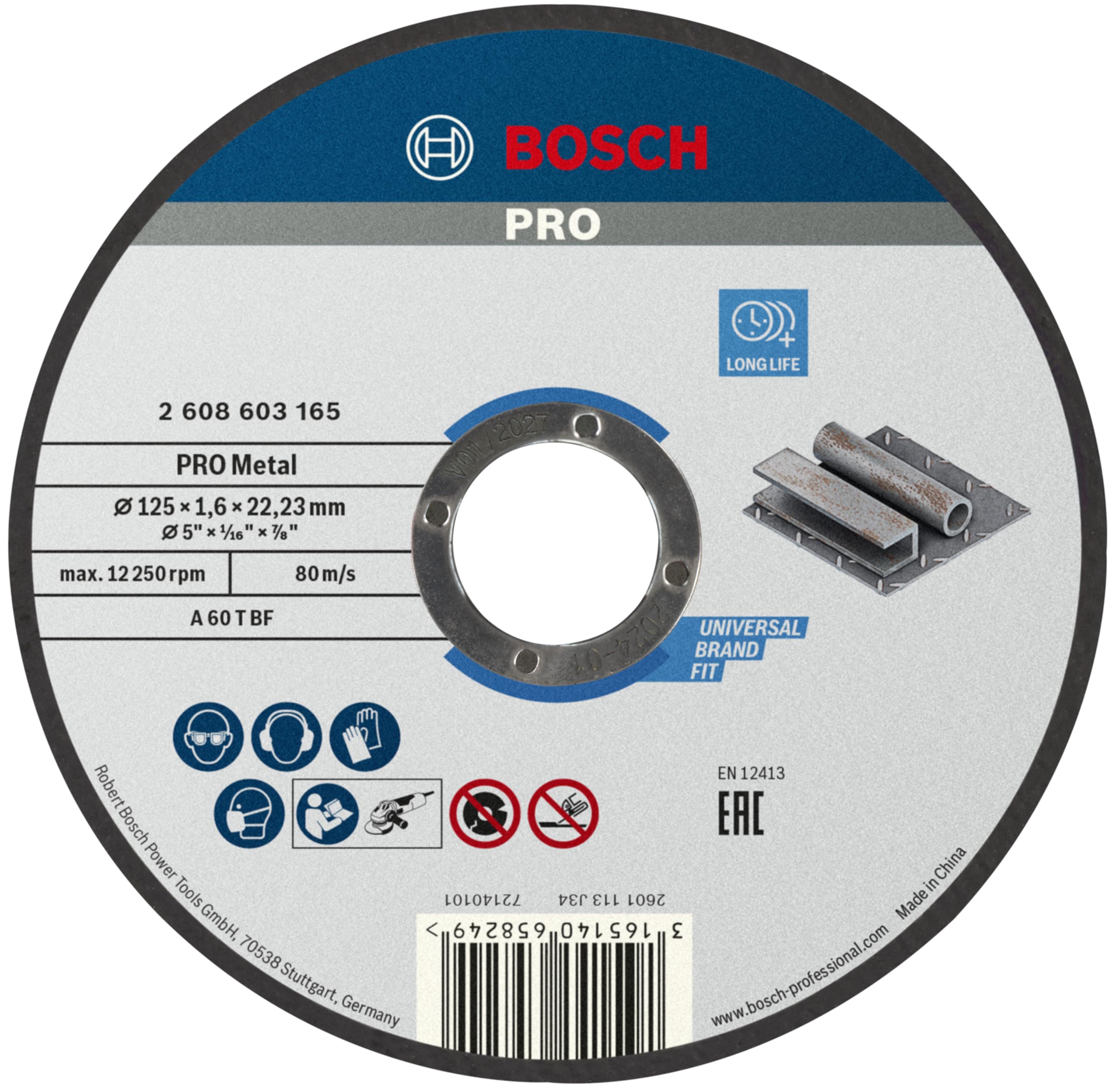 Bosch PRO Metal disque à tronçonner 125x1,6 mm