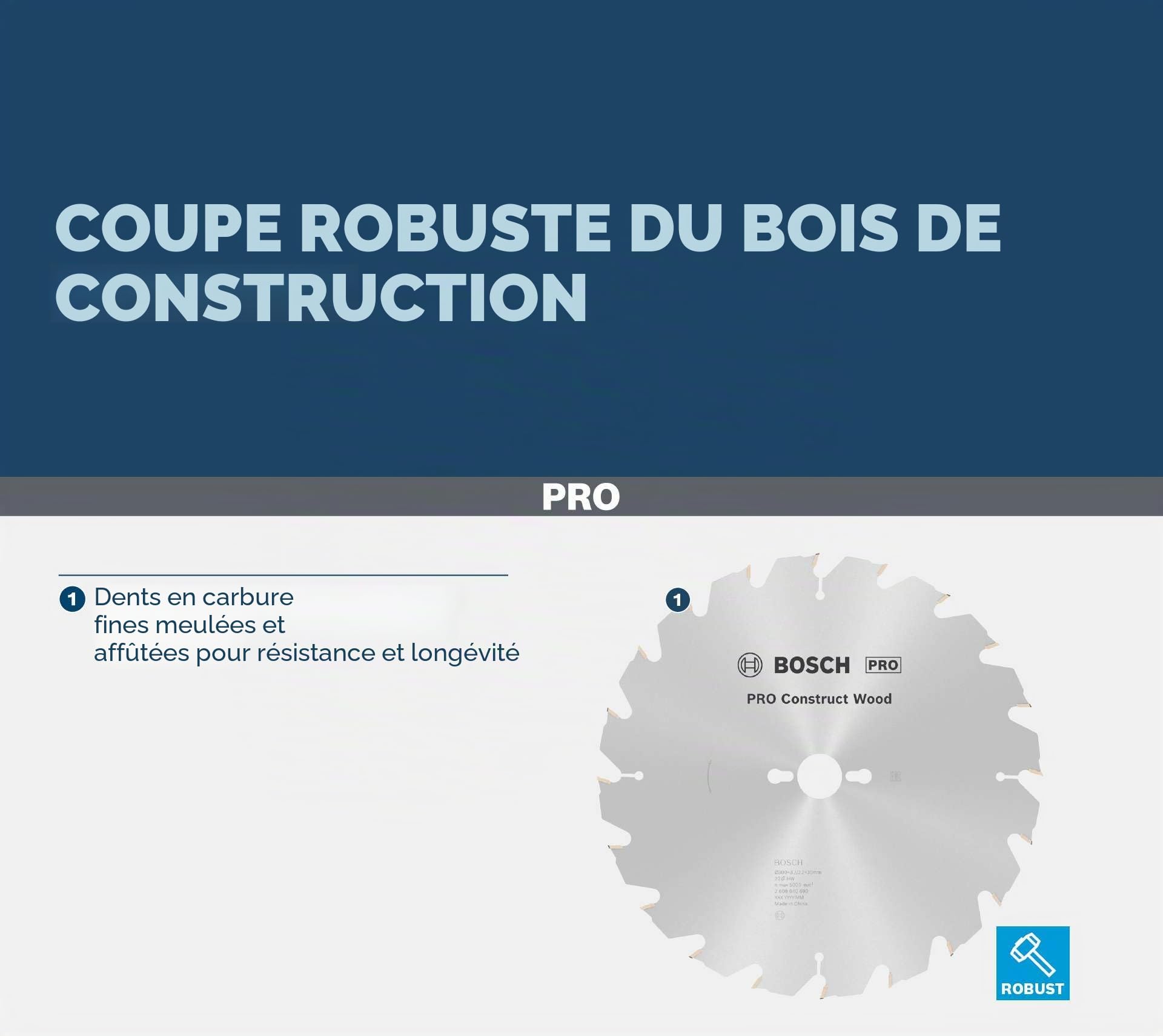 Bosch PRO Construct Wood lame circulaire 400 mm