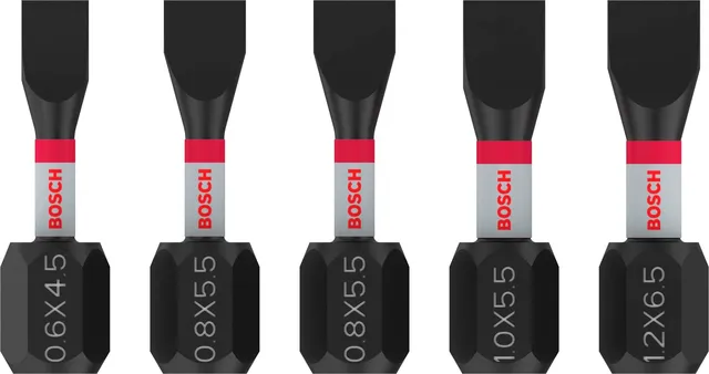 Bosch PRO Impact embout fendu SL 25 mm lot 5 pièces 1/4"