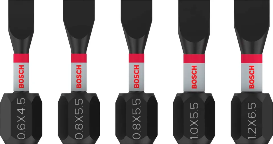 Bosch PRO Impact embout fendu SL 25 mm lot 5 pièces 1/4"