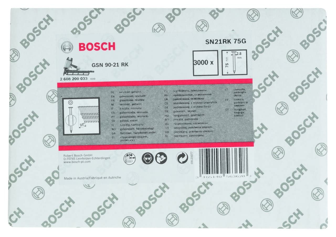 Bosch PRO SN21FH clous en bande 21° 60 mm 2,8 mm