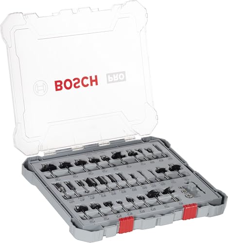 Bosch PRO kit fraises mixtes 30 pièces queue 6 mm bois