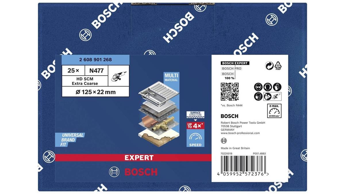 Bosch Disque SCM Expert N477 125mm Acier Inox Grossier