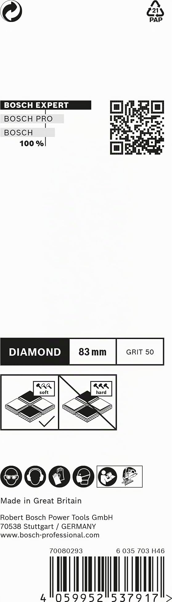 Bosch Lames EXPERT T150RD Soft Tile 3 pcs carrelage