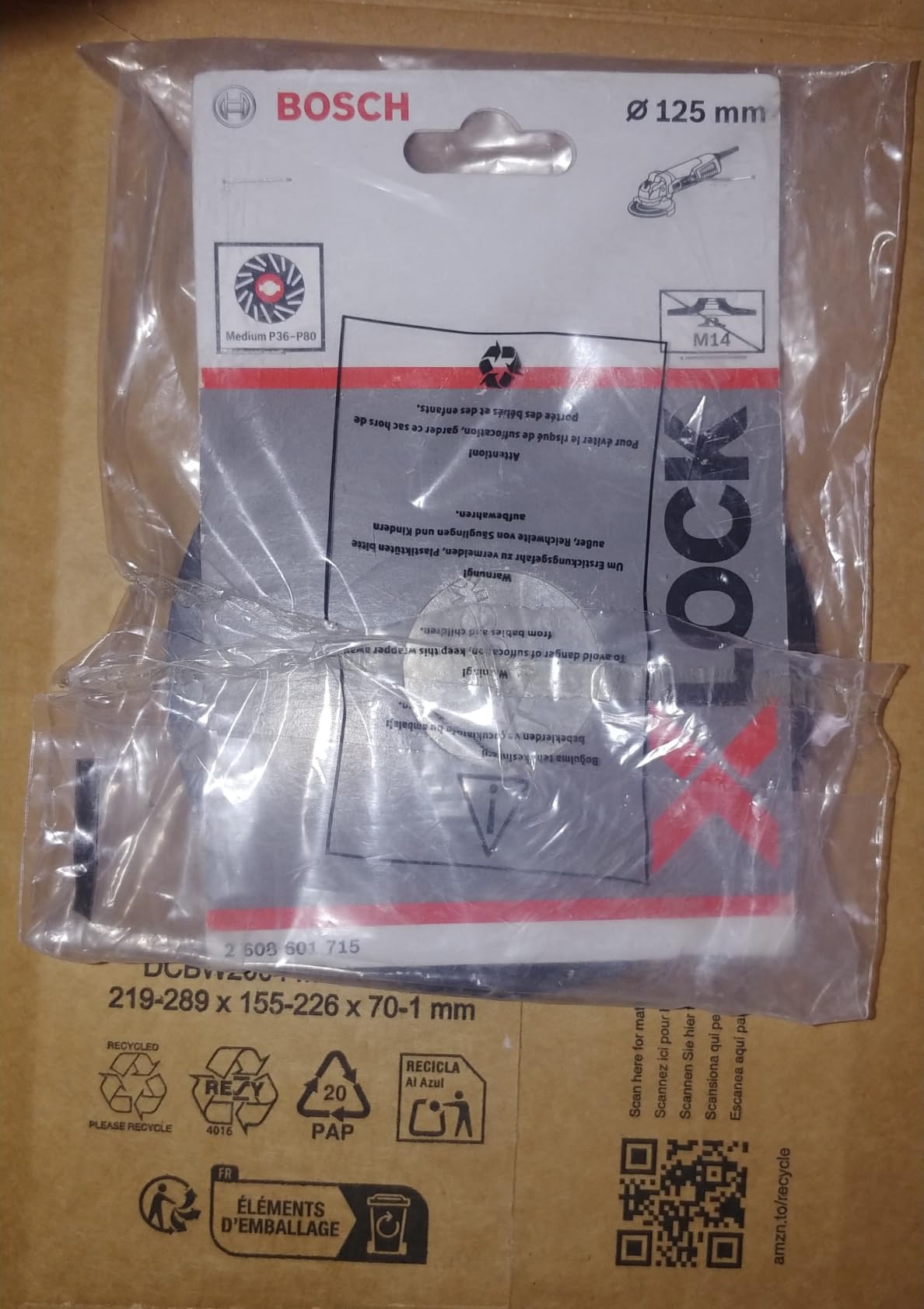 Bosch PRO Backing Pad Plateau Ponçage Moyen 125mm X-Lock