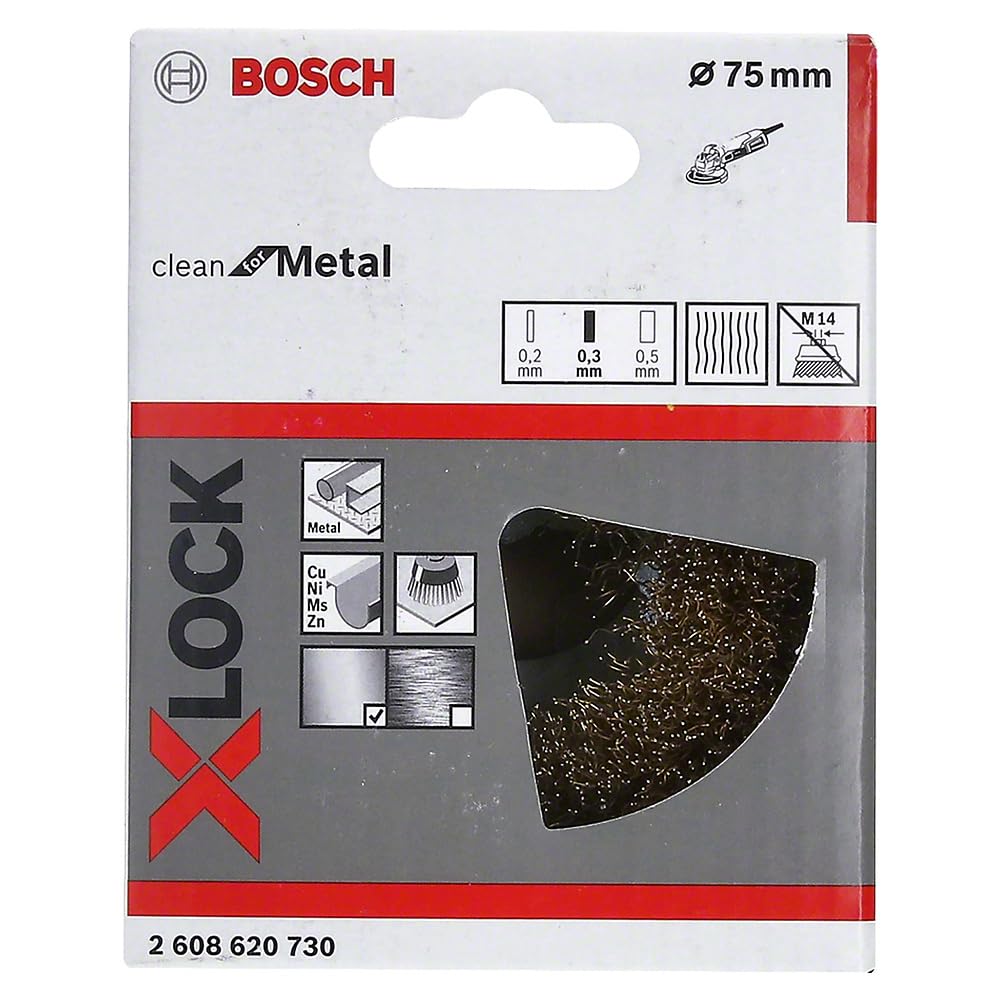 Bosch PRO Metal clean brosse boisseau X-Lock 75 mm acier
