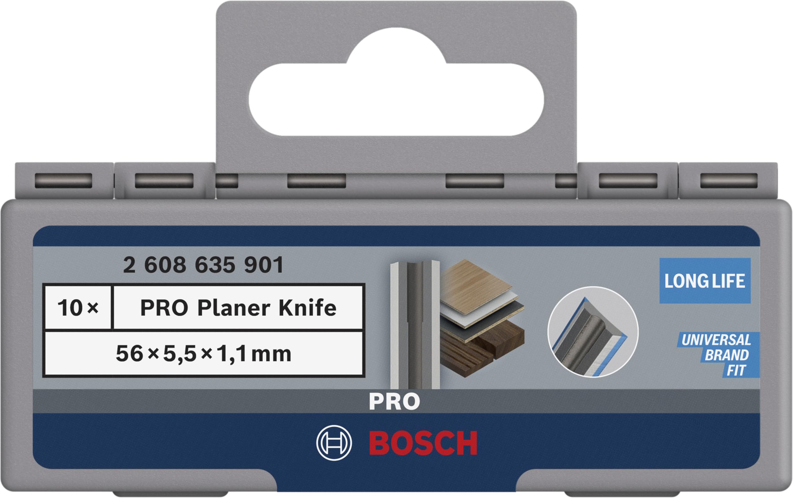 Bosch PRO fer rabot bois 10 pcs 56 mm carbure