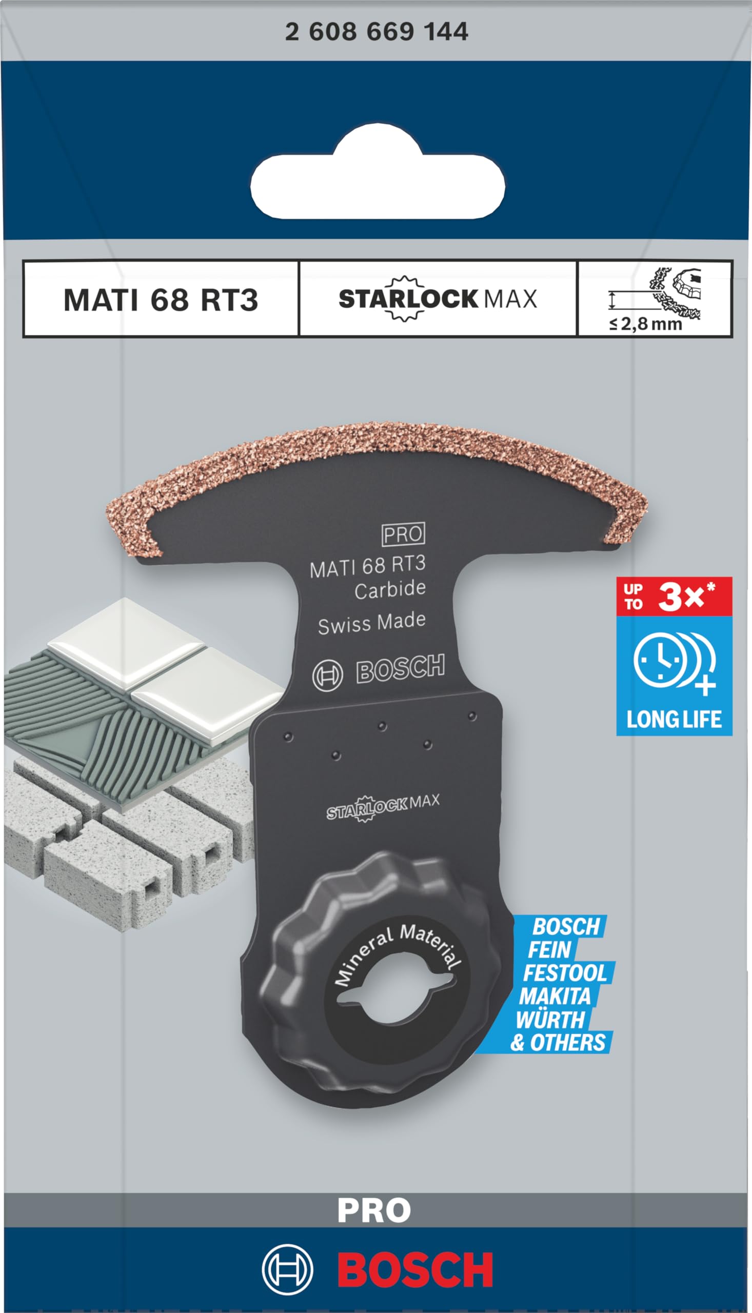 Bosch PRO MATI 68 RT3 lame multifonction mortier 68 mm