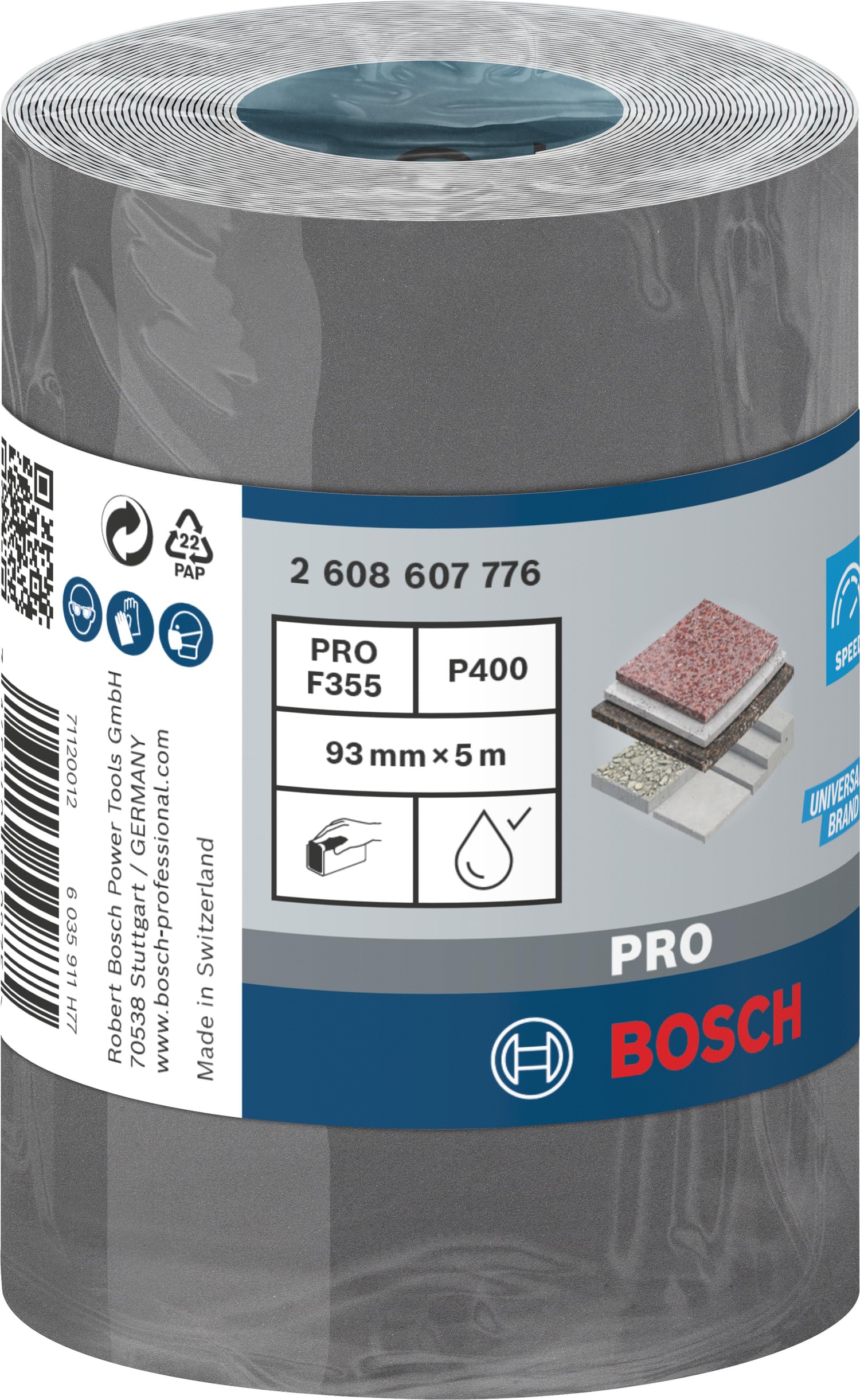 Bosch PRO Rouleau abrasif C355 96mmx5m G400