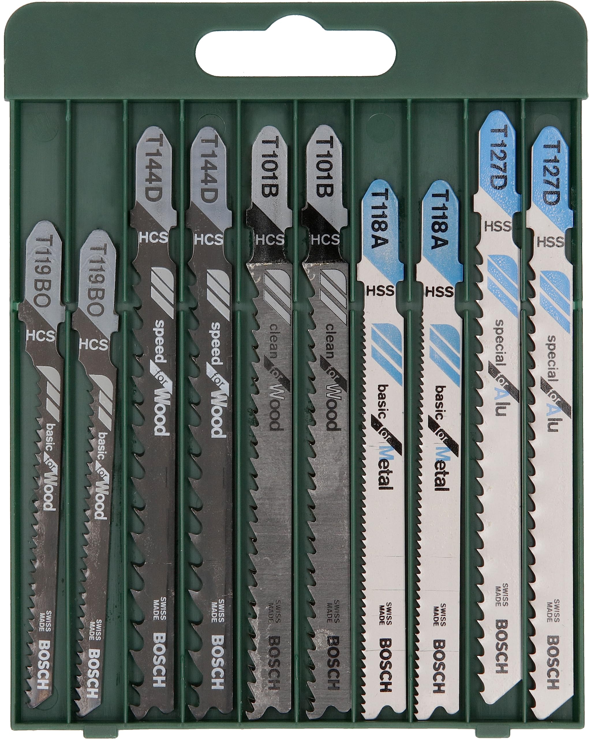 Bosch Wood and Metal Jeu lames scie sauteuse 10 pièces