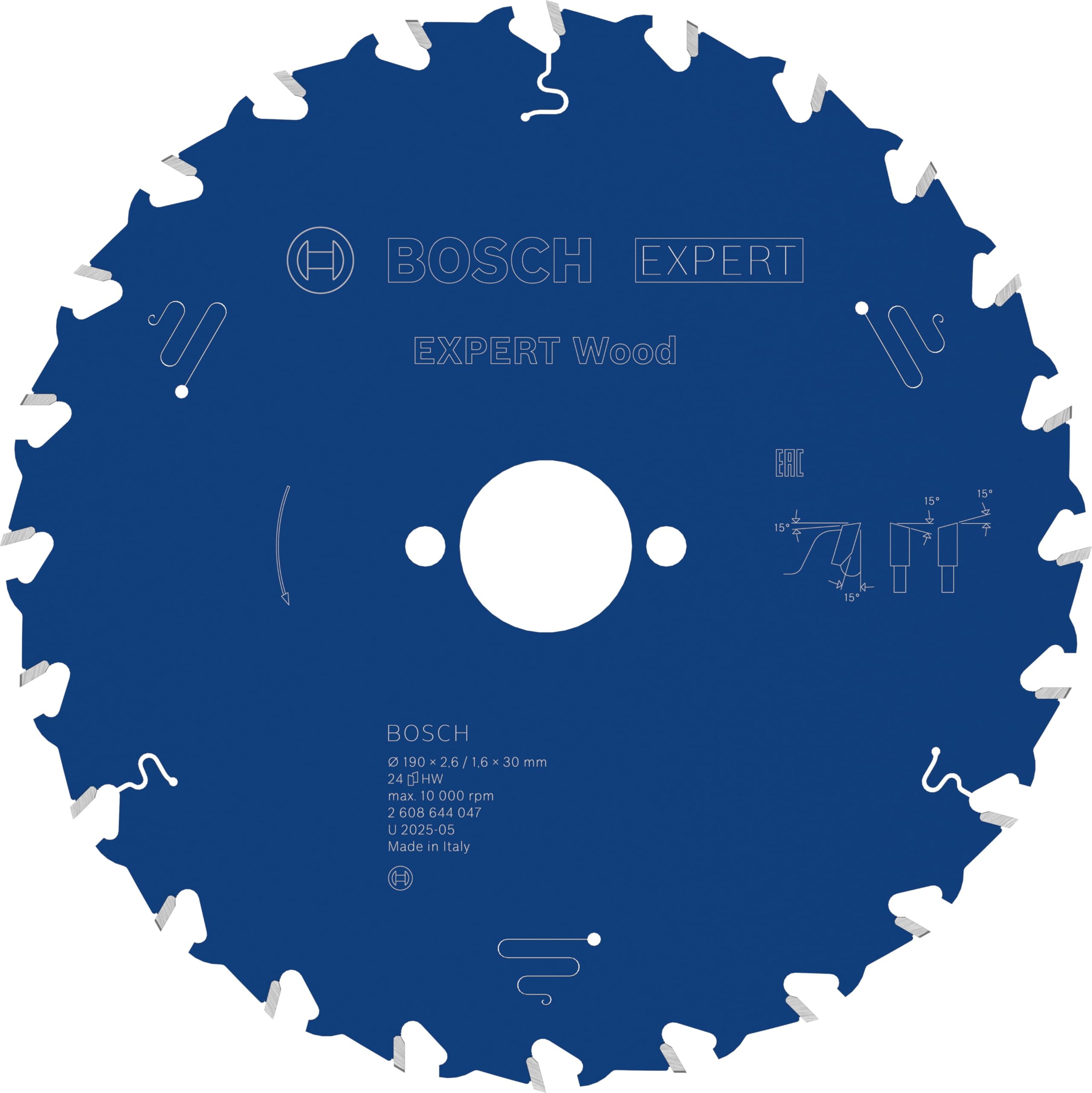 Bosch EXPERT Wood lame scie 190 mm 48 dents bois