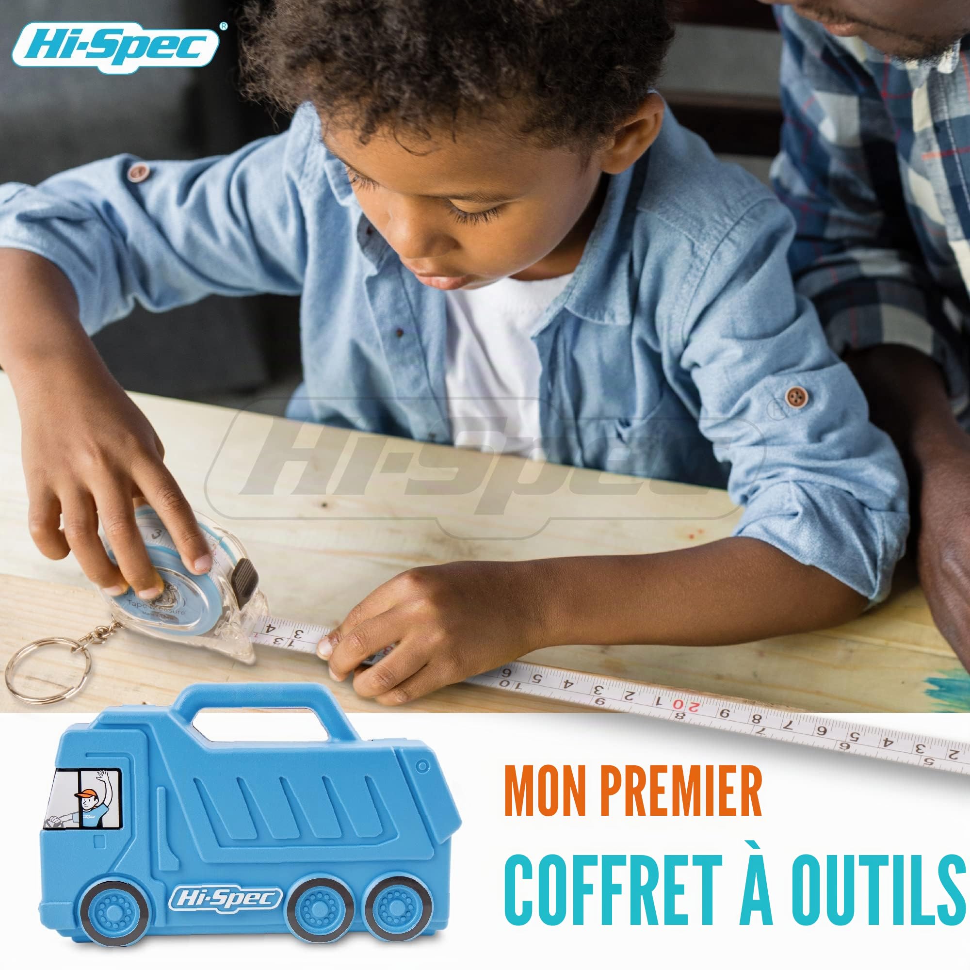 Hi-Spec KIDS Series mallette camion bleue 17 pièces