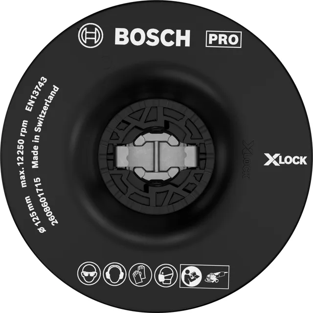 Bosch PRO Backing Pad Plateau Ponçage Moyen 125mm X-Lock