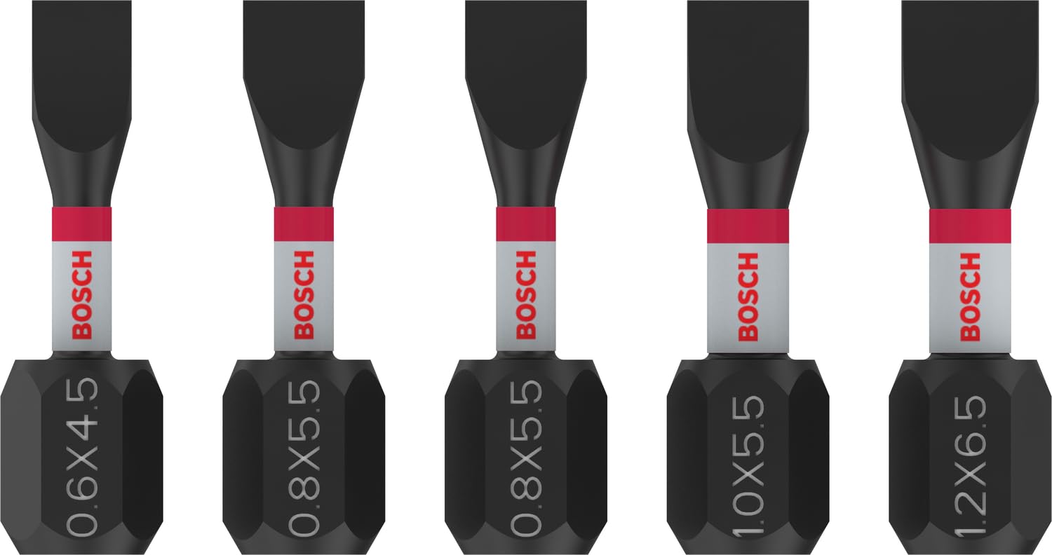 Bosch PRO Impact embout fendu SL 25 mm lot 5 pièces 1/4"