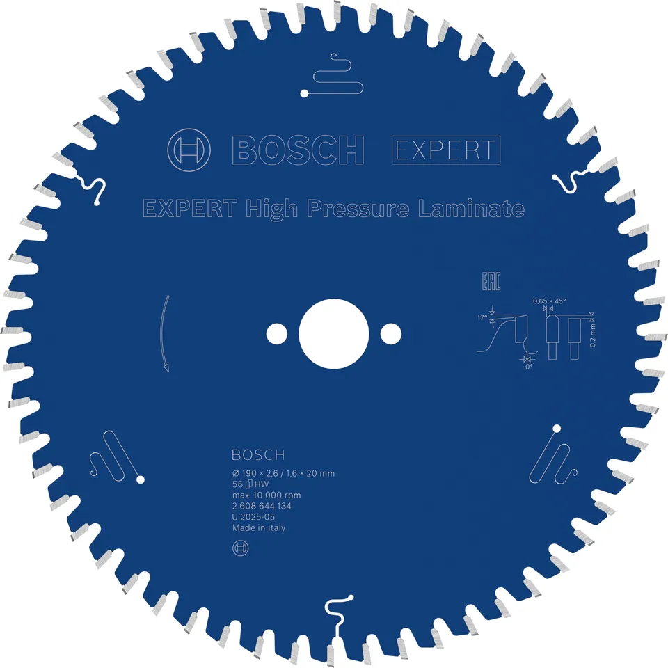 Bosch EXPERT lame scie 190x20 mm T56 stratifié