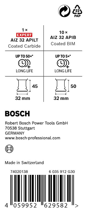 Bosch PRO AIZ 32 APIB lame outil multifonction 11 pièces