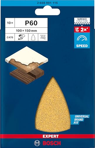 Bosch Expert C470 Feuille Abrasive 100x150 G60 x10