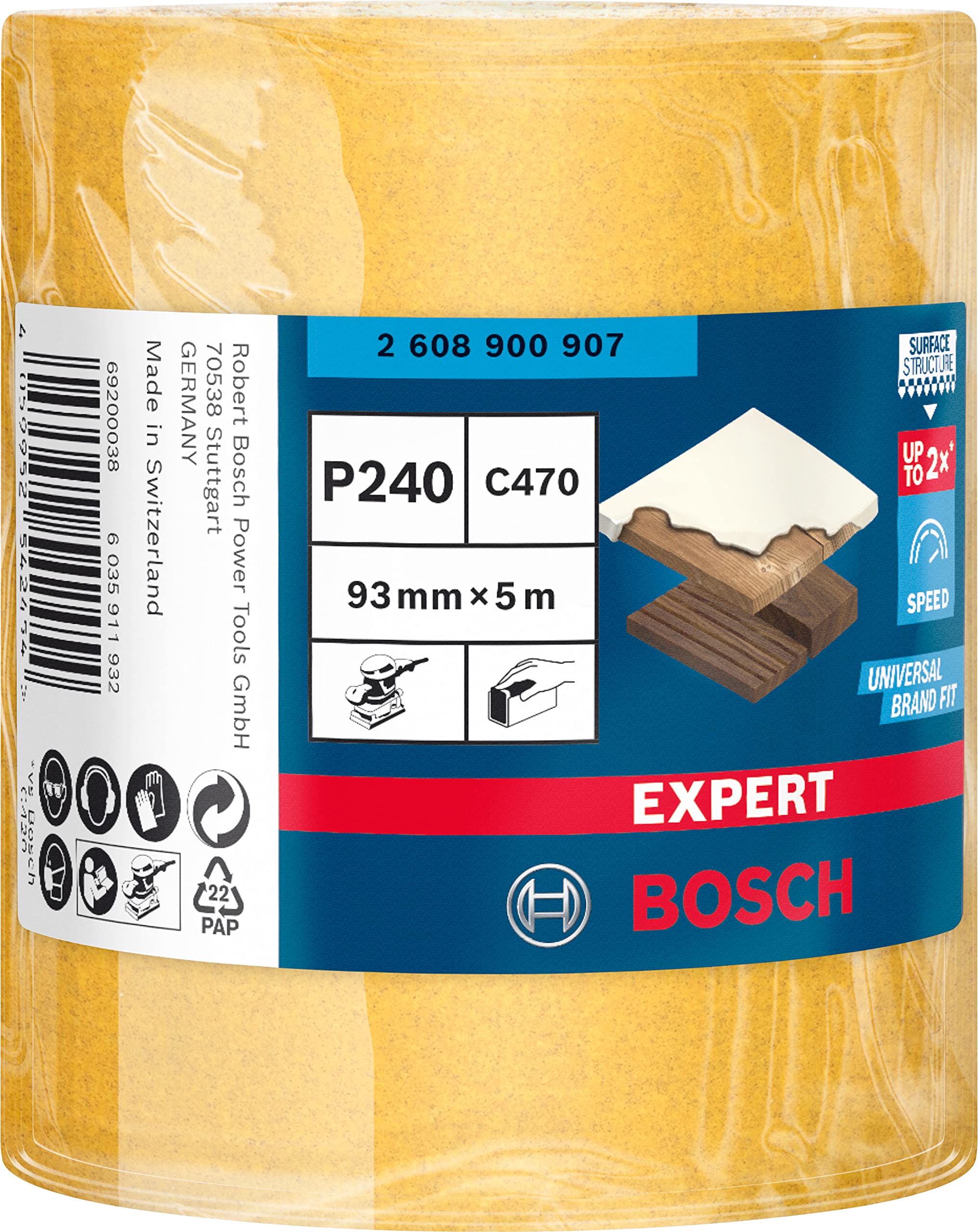 Bosch Expert C470 rouleau abrasif 93mm 5m G240