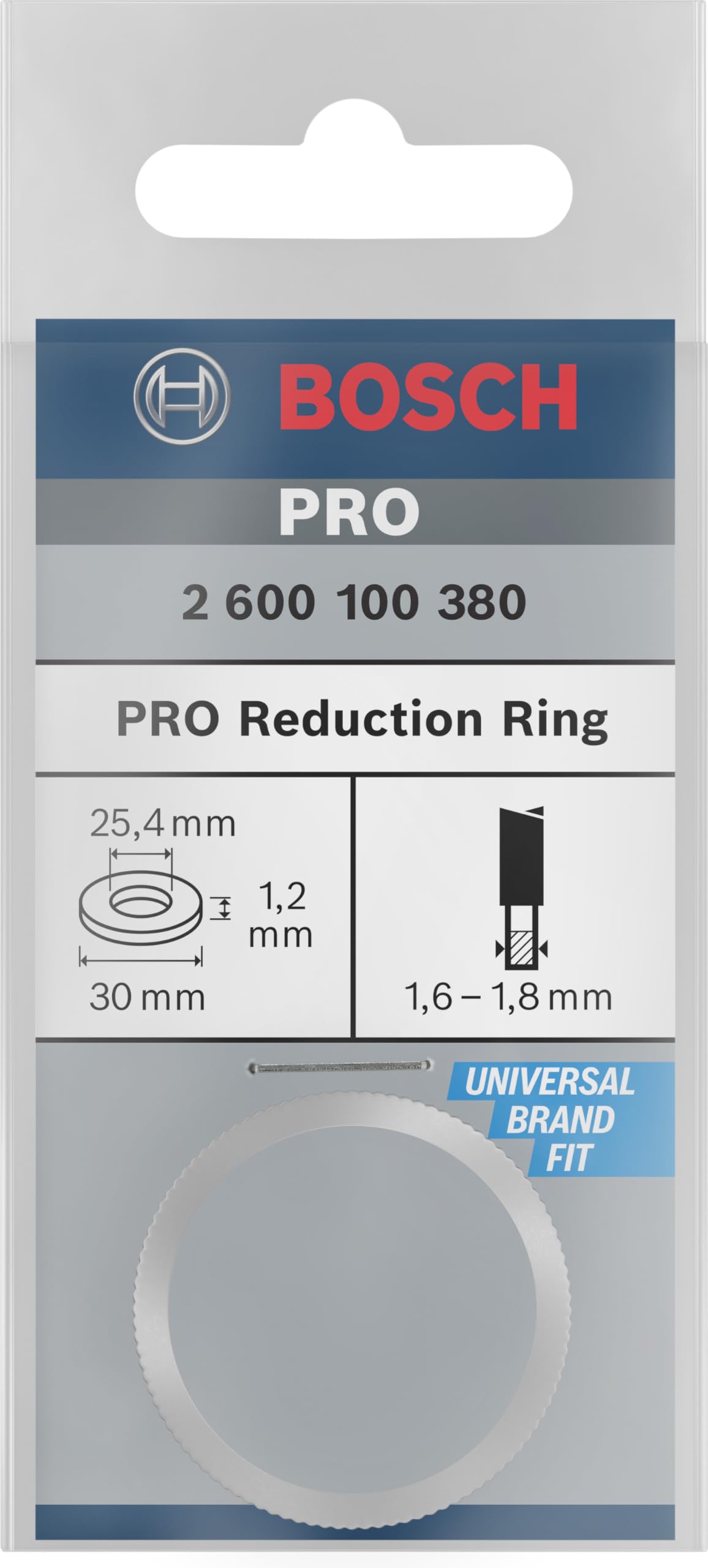 Bosch PRO Reduction Ring bague 30 à 25,4 mm 1,2 mm