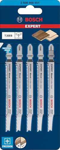 Bosch EXPERT Wood lame scie sauteuse T308B 5 pcs bois 50mm