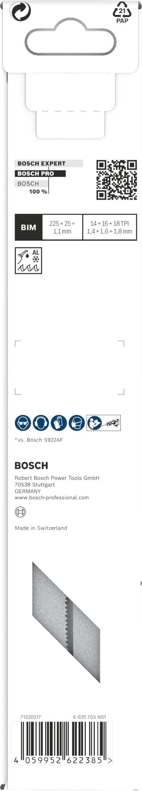 Bosch PRO S1137BEF lame scie sabre 225 mm lot 2 métal