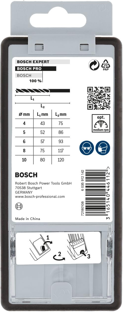 Bosch PRO Wood coffret forets bois hélicoïdal 4-10 mm x5