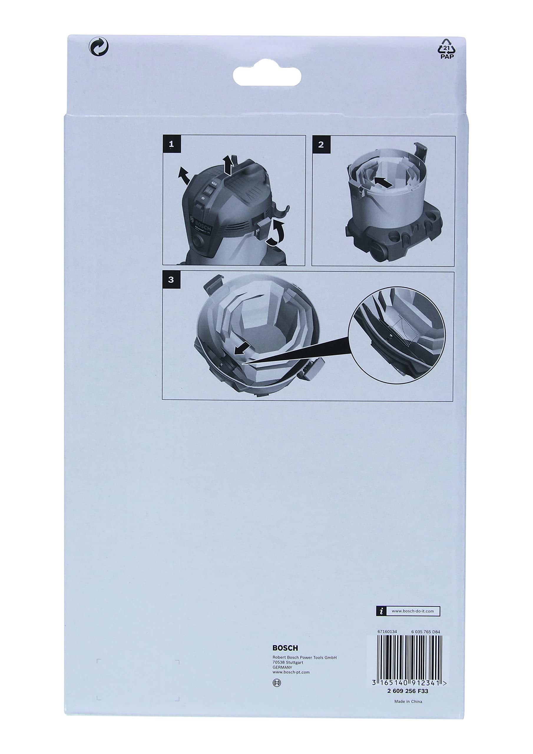 Bosch AdvancedVac 20 sac filtre papier x5