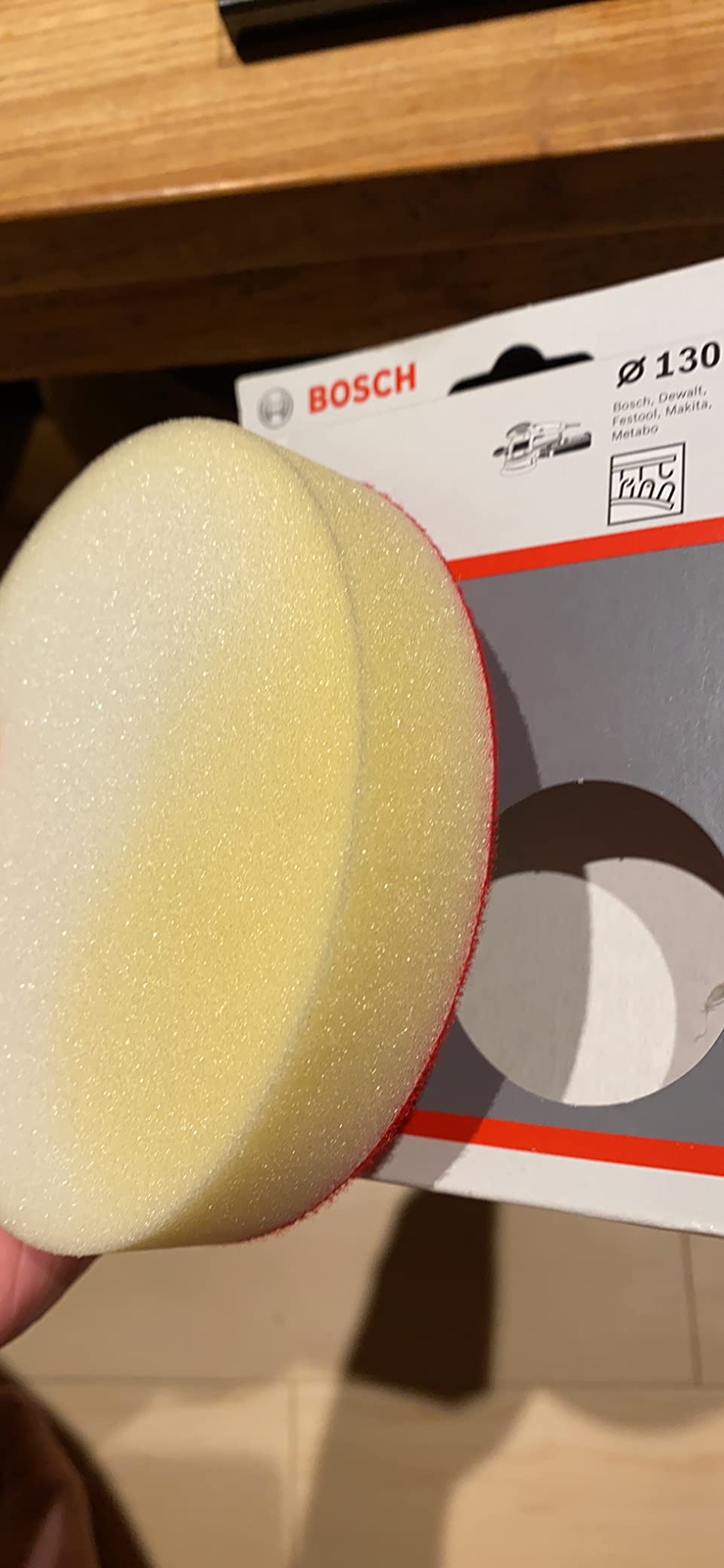 Bosch disque à polir 130 mm éponge grise excentrique