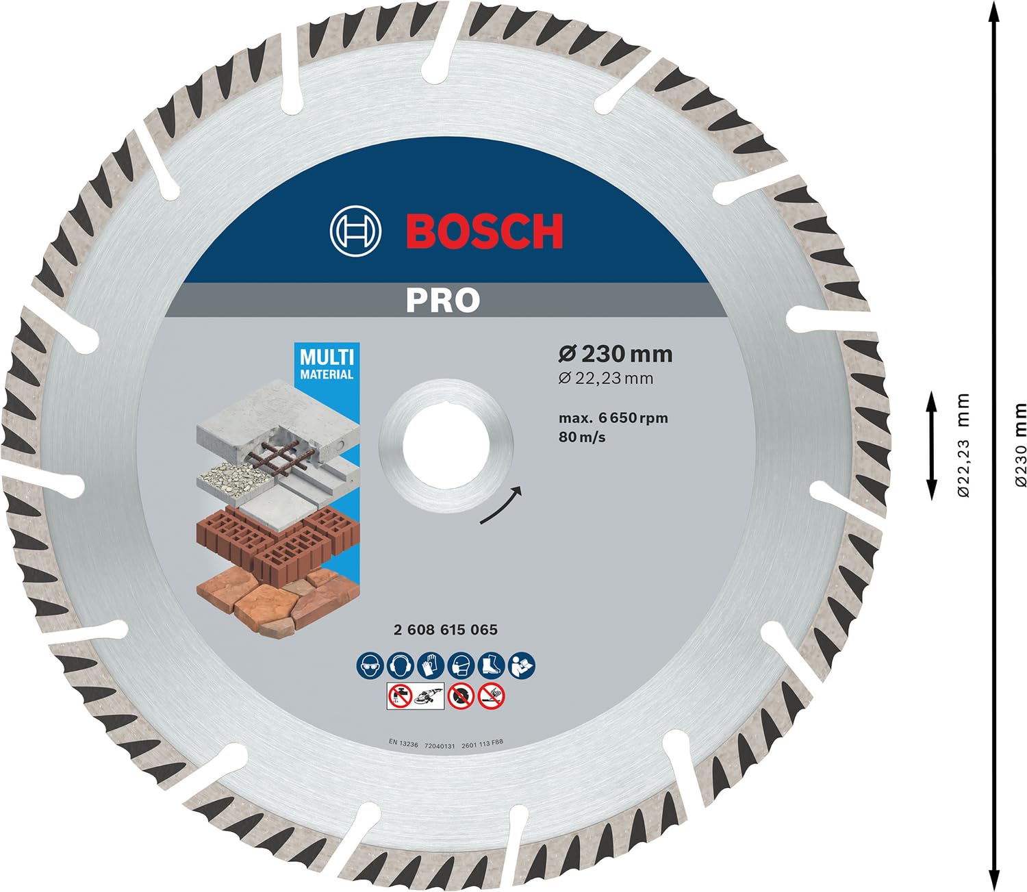 Bosch PRO Multi Material disque diamant 230 mm béton