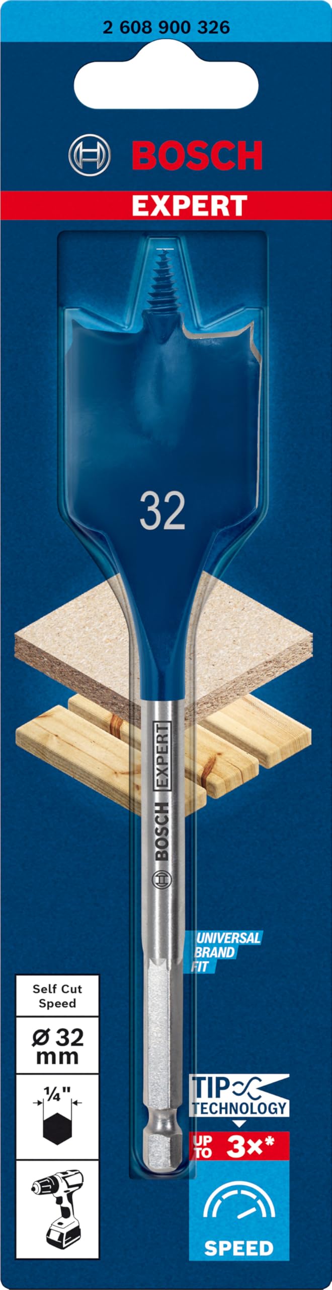 Bosch EXPERT Foret Plat Bois 32mm Self Cut Speed