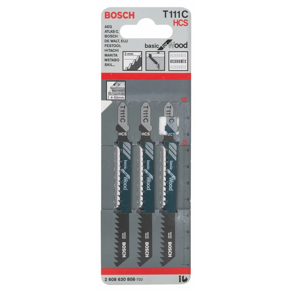 Bosch T 111 C Basic for Wood lame scie sauteuse 3 pièces