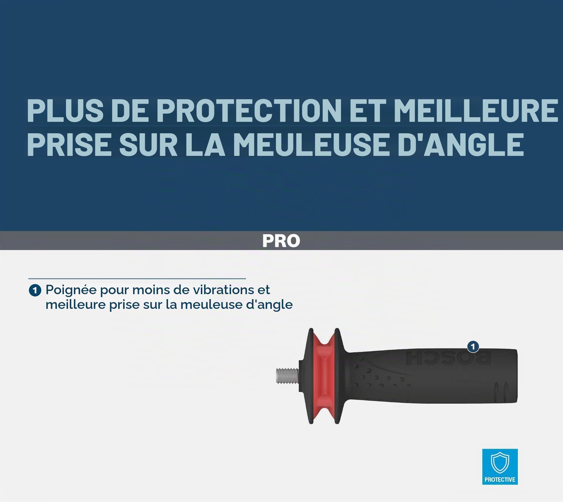 Bosch Accessoires PRO Handle poignée meuleuse M10 anti-vibration