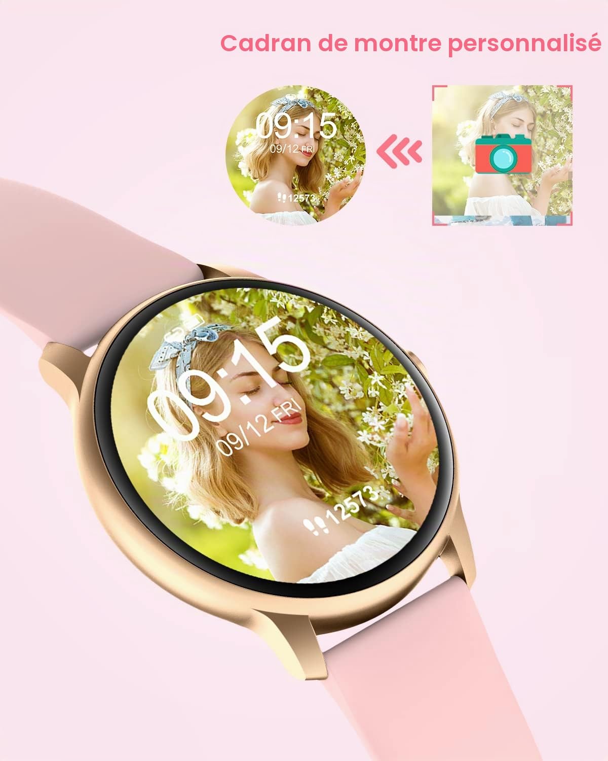 GRV Montres connectées smartwatch sport cardio 1,28" 